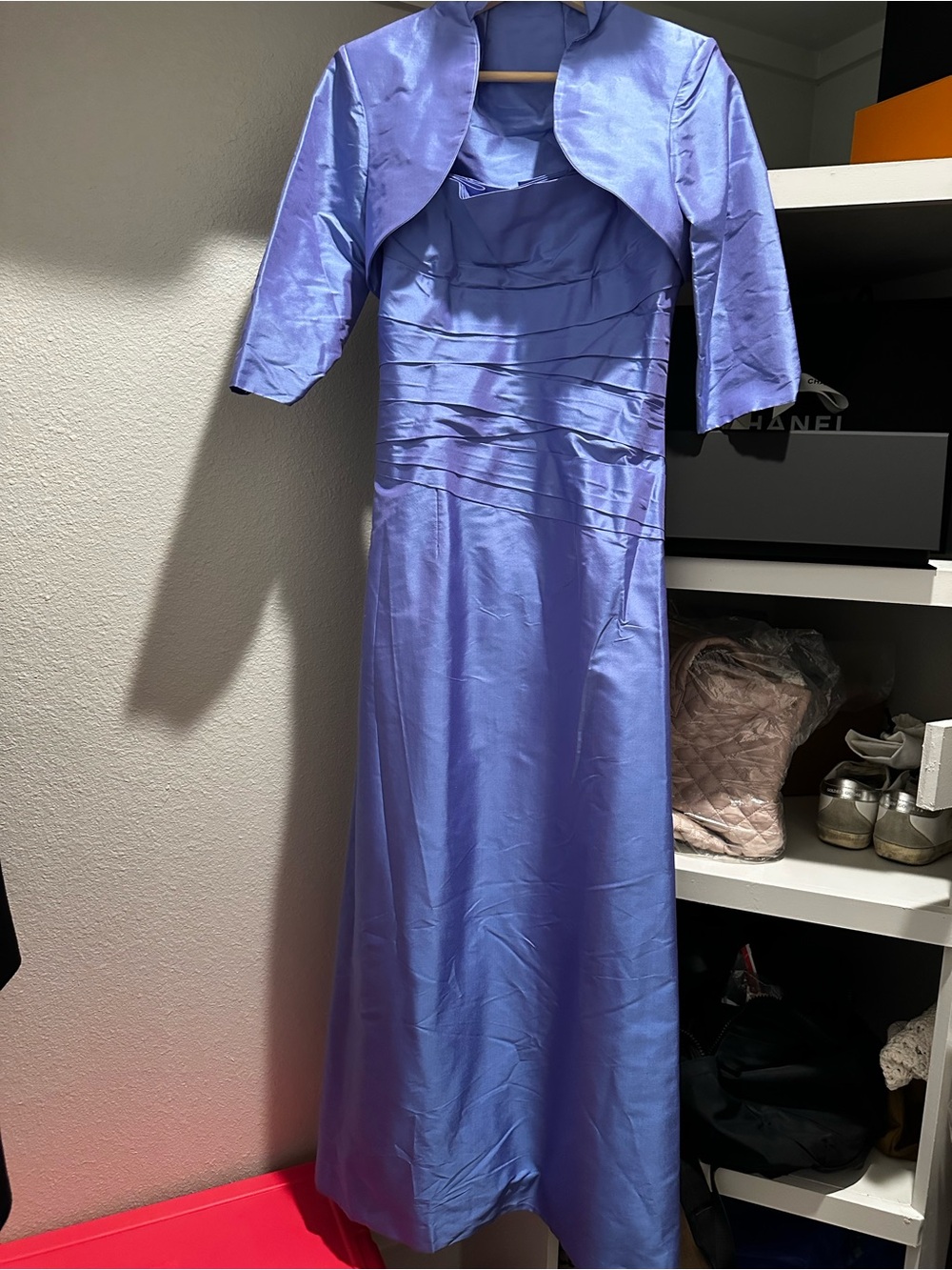 Marisa Baratelli Lavender Formal Dress with Bolero Jacket Size 4 Homecoming Prom
